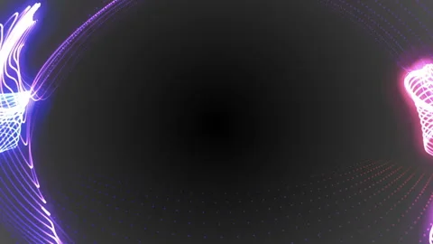 Abstract neon background. Inside the sphere. luminous swirling. Glowing spiral Stock Footage 89073850