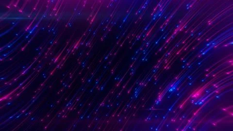 Abstract neon background from light lines swirling in space. 3d illustration Illustrazione stock