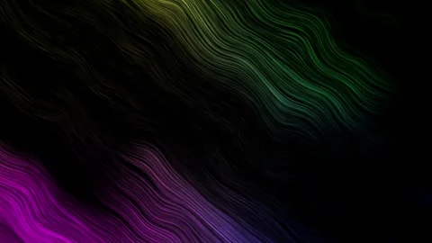 Abstract neon background with shimmering waves of color with stripes Stock Footage 251490326