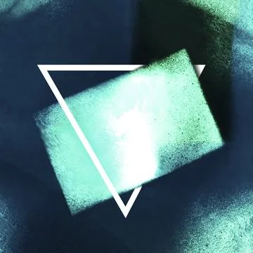 Abstract neon background with a triangular frame with a place for a quote or Stock Illustration