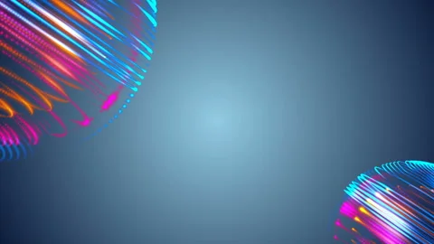Abstract neon background. Two spheres. luminous swirling. Glowing spiral cover Stock Footage 89072593