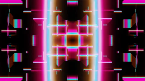 Abstract neon background VJ Loop. 3D graphics for music stage transition, shows Stock Footage 202218984