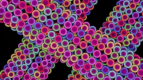 Abstract neon balloon pattern VJ Loop. Video stock 288321595