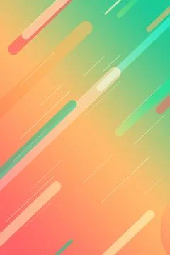 Abstract neon bars and rounded dots move with visible speed lines, forming .. Stock-Illustration