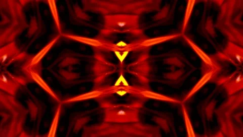 Abstract Neon Blob Pattern Kaleidoscope Loop Video stock 143573894
