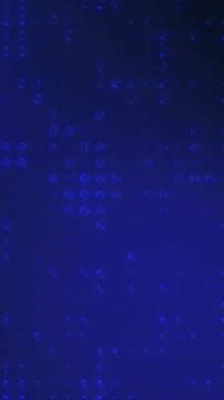 Abstract neon blue digital circle matrix vertical tech background Stock Illustration