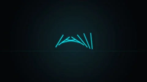 Abstract neon blue energy flow pattern on dark background for tech visualiz.. Stock Footage 337655309