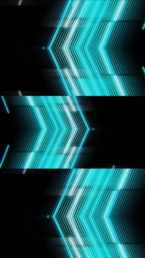 Abstract Neon Blue Glitch Chevron Vertical Background Видео 344402631