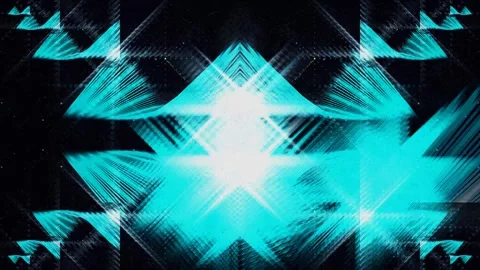 Abstract Neon Blue Glitch Motion Background 库存影片 340590057