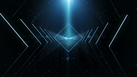 Abstract Neon Blue Light Glow  Loop 스톡 동영상 148801575