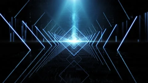 Abstract Neon Blue Light Glow  Loop 스톡 동영상 148802585