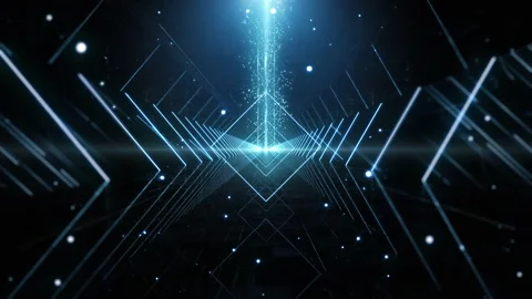 Abstract Neon Blue Light Glow  Loop 스톡 동영상 148802800