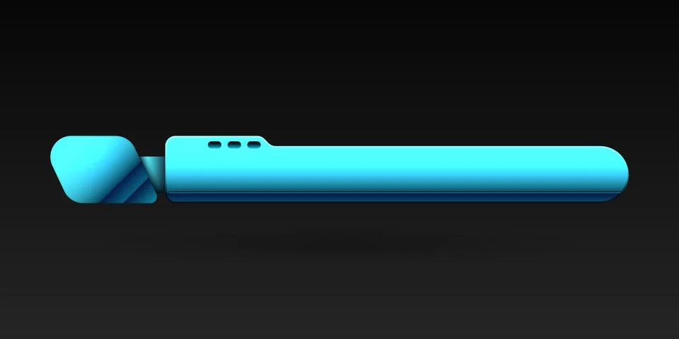 Abstract neon blue lower third banner for screen broadcast title Stock Illustration