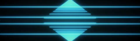 Abstract Neon Blue Rhombus Lines VJ Loop Stock Footage 340979640