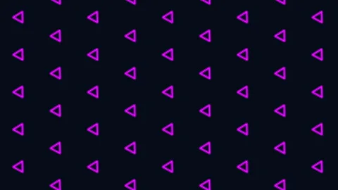 Abstract neon blue triangle pattern on dark background, seamless motion backdrop Stock Footage 333159850