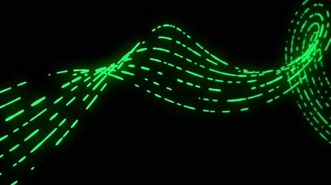 Abstract neon bright broken line background loop green Video stock 63055151
