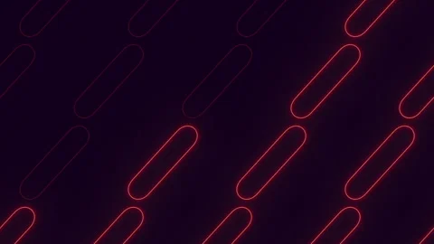 Abstract neon capsule pattern background with glowing red lines, seamless motion Stockbeeldmateriaal 330088748