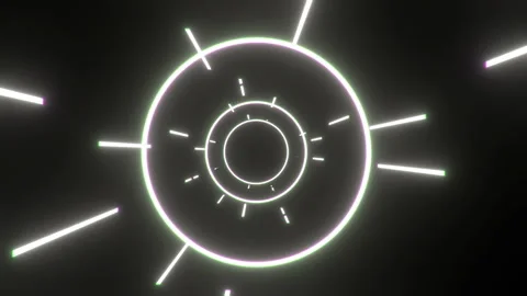 Abstract Neon Circle Background Stock-Footage 241433511