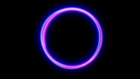 Abstract neon circle , fluorescent light. Loop animation. Video stock 107862826