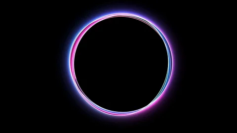 Abstract neon circle , fluorescent light... | Stock Video | Pond5