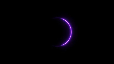 Abstract Neon Circle Loading Animation: Pink and Blue Glowing Rings on Blac.. Stock Footage 309527617