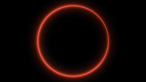 Abstract neon circle loop blue motion background. Glowing circular element with 스톡 일러스트