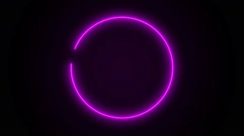 Abstract neon circle loop motion background purple Stock Footage 61093911