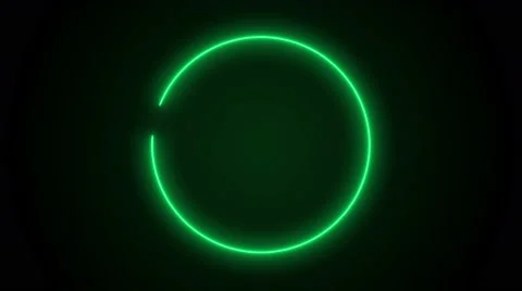 Abstract neon circle loop motion background green 스톡 동영상 61093970