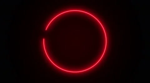Abstract neon circle loop motion background red 스톡 동영상 61094036