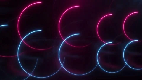 Abstract Neon Circle Motion Background Video stock 336100786
