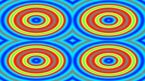 Abstract neon circle pattern background with psychedelic retro geometric te.. Stock Footage 335462075