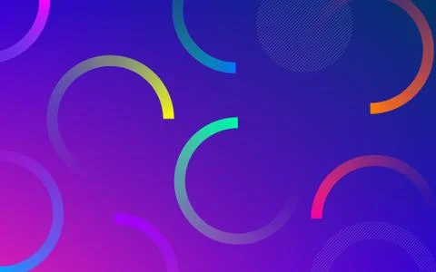 Abstract neon circle pattern vector background Illustrazione stock
