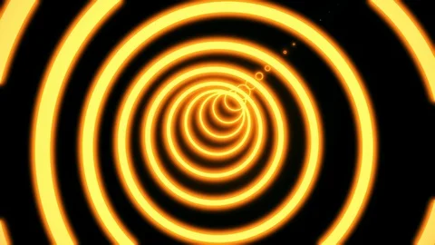 Abstract neon circle tunnel motion background. Computer generated neon tunnel of Видео 127217849
