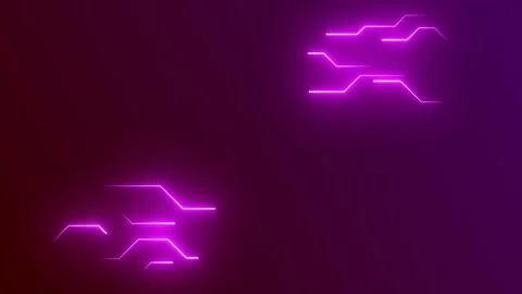 Abstract neon circuit board pattern in pink and red Video stock 316796484