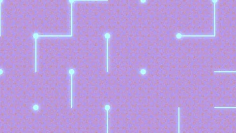 Abstract neon circuit pattern flowing data on futuristic purple background Stock Footage 333110790