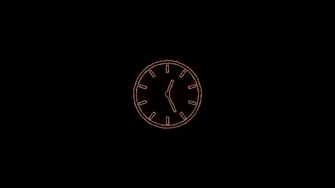 Abstract neon clock icon animation background. Stock Footage 306558363