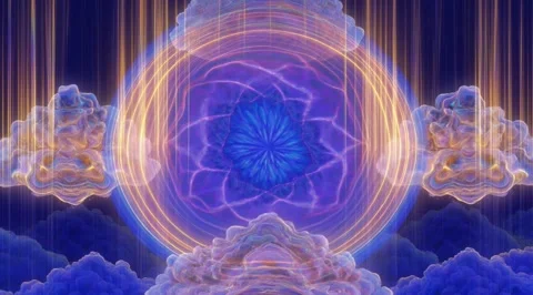 Abstract neon clouds pulsating in cosmic space Stock Footage 331461239