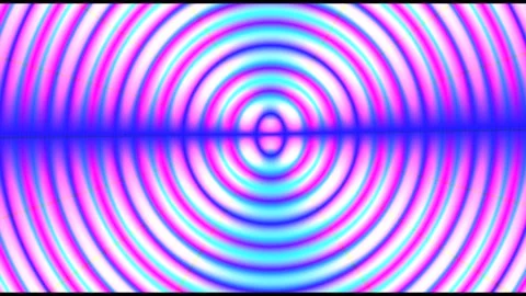 Abstract neon concentric circle motion background with interference Stock-Footage 331790902