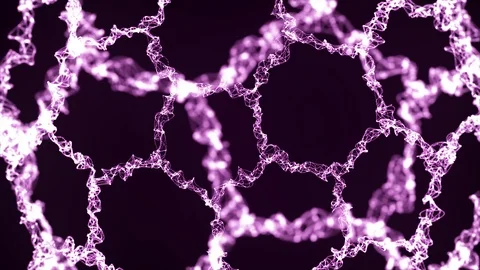 Abstract neon connection motion background loop pink Video stock 88909240