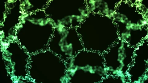 Abstract neon connection motion background green Stock Footage 88918603