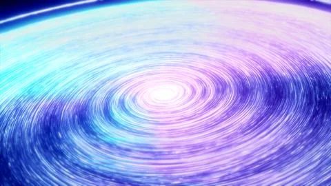 Abstract Neon Cosmic Vortex Background Glowing Pastel Spiral Tunnel Stock Illustration