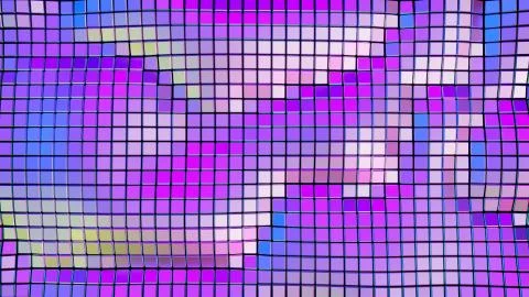 Abstract Neon Cubic Waving Surface Futuristic Background Stock Illustration