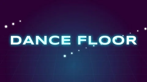 Abstract Neon Dance Floor Graphic Background for Club Party Music Video Stock Footage 337501142