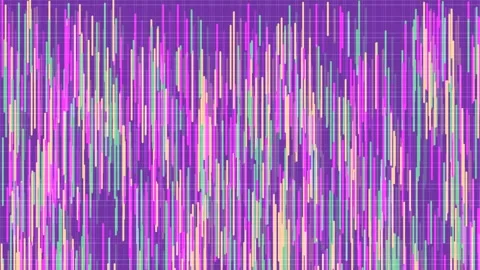 Abstract neon data equalizer visualization with flowing digital sound wave .. Stock Footage 336767176