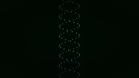Abstract neon data flow connection lines on dark technological background Stock Footage 336837252