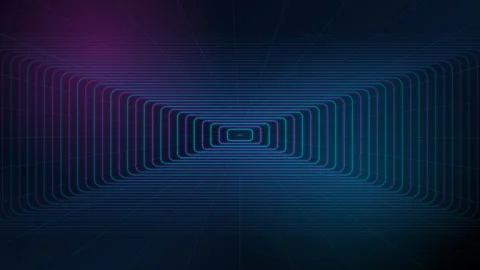 Abstract neon data tunnel. Digital cyberspace corridor with glowing lights. Stock Footage 340373057