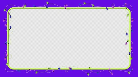 Abstract Neon Decorative Border Frame Transparent Overlay 4K Stock Footage 336684612