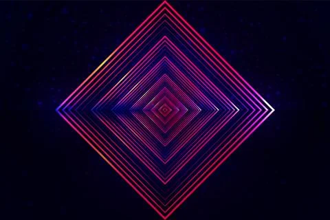 Abstract neon diamond background with lines and lines, Abstract wallpaper Stock Illustration