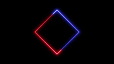 Abstract neon diamond glowing in motion. 库存影片 332089915