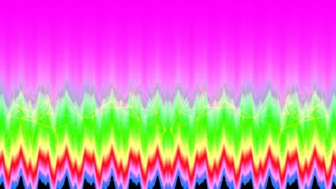 Abstract Neon Digital Background with Geometric Mesh and Vibrant Wave Pattern Stock Footage 333084237